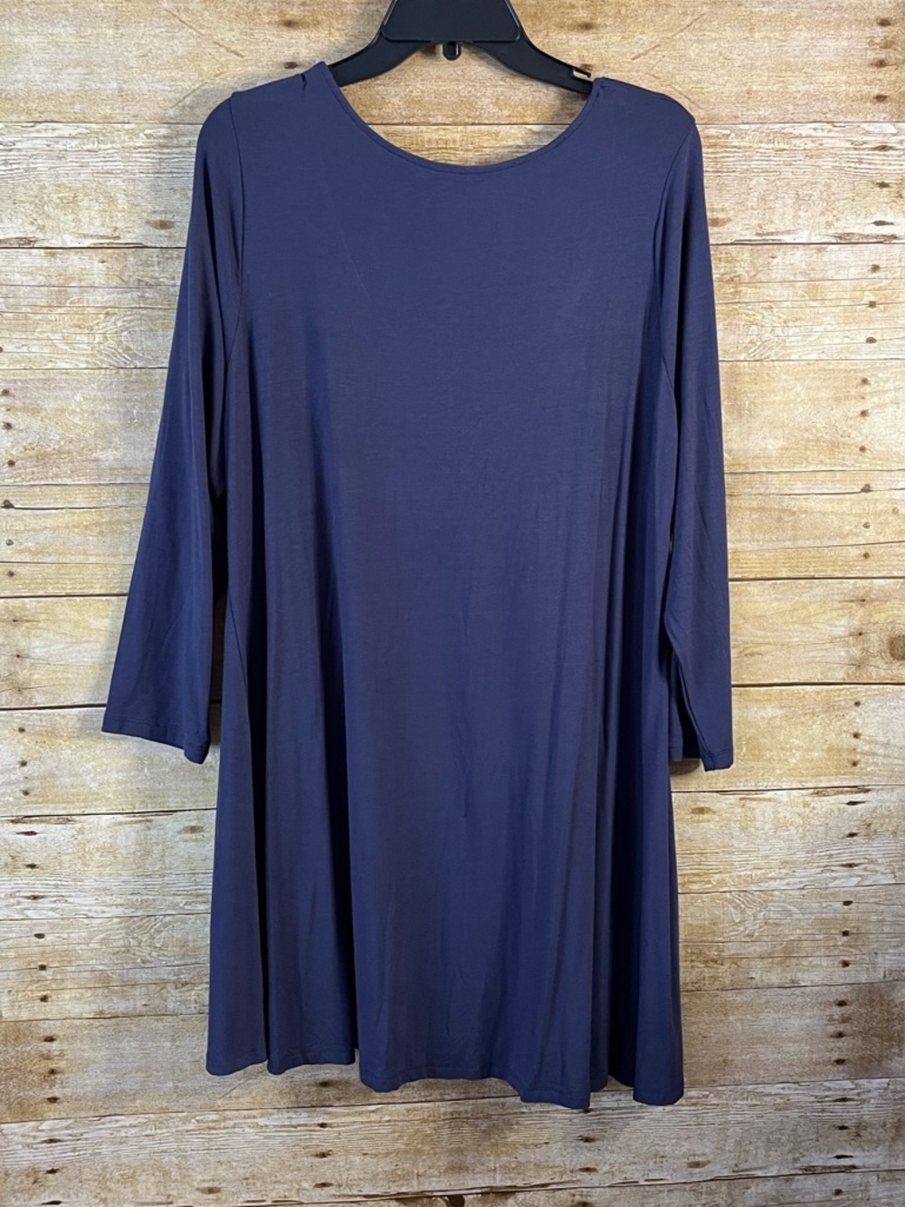 Old Navy Purple Swing Shift Dress Scoop Back Long Sleeves Size XL Petite NWT